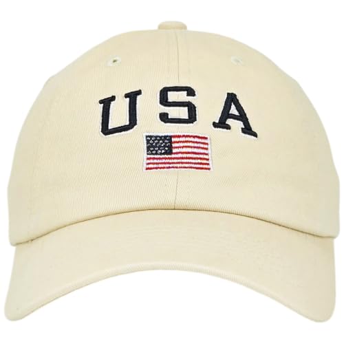 Image of E BY ELIDAN USA Hat, Embroidered American Flag Baseball Cap for Men Women