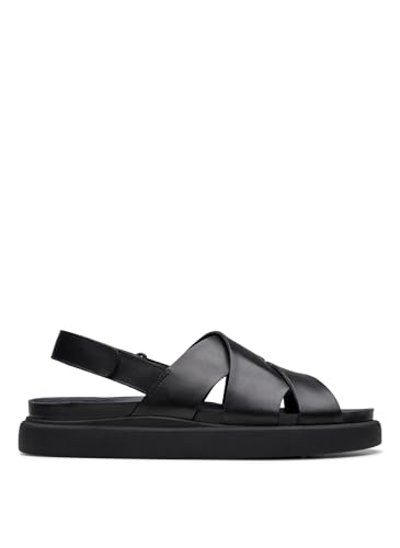Clarks   Aristella Sun, Sandalia De las mujeres, Black Leather,