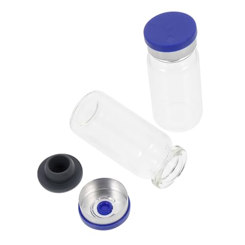 FUNOMOCYA 100pcs Vials Carafe with Lids Travel Container Tabletops Tabletas De para Piscina Chemical Vial Medicine Packing Bottle Glass Sample Bottles Vial with Lid Transparent
