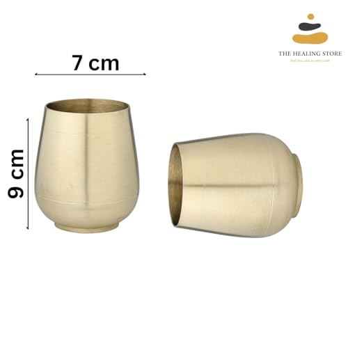 Image of THE HEALING STORE Bronze Kansa Glass, 200 ml Capacity, Gold, Medium Size (Glass 4)