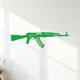 Stickers gravés Chargeur de fusil AK47 pour soldat de l'armée, allumettes 23x82.1cm Culture du tatouage Vert