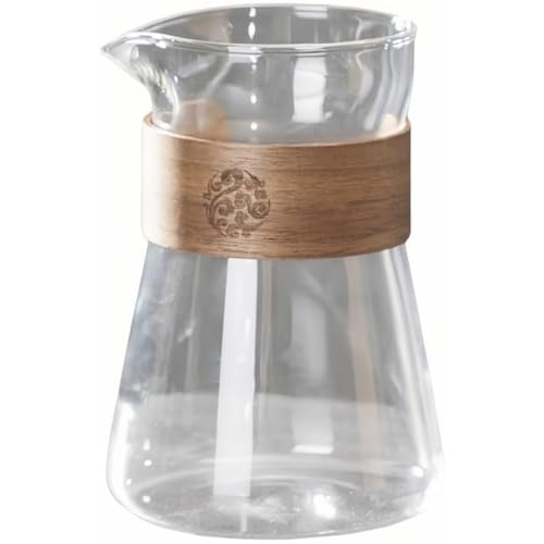 Kwueiit 耐熱ガラスコーヒーフィルターカップ、浸漬式カラフルグラデーション、簡単時短コーヒードリッパー、食器洗い乾燥機対応、ギフトに最適 (B,透明)