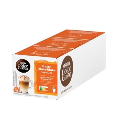 Dolce Gusto Nescafe Coffee Pods, Caramel Macchiato,16 Count (Pack of 3)