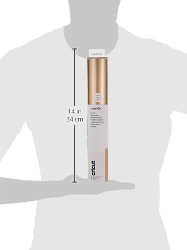 Image of Cricut Iron On | Gold | 61cm (24 inch) | Heat Transfer Vinyl Roll (HTV) | For use with all Cricut Cutting Machines