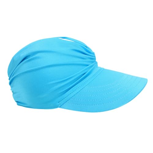 Ciieeo Summer Sun Protection Hat, Breathable Nylon Sunshade Cap, Outdoor Beach Hat Sky-Blue, 8.66 x 3.93 x 1.96 Inches - Main Image
