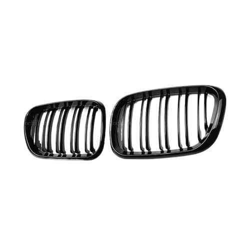 Rejilla frontal negra brillante de doble línea premium para sustitución en coche X5 E53