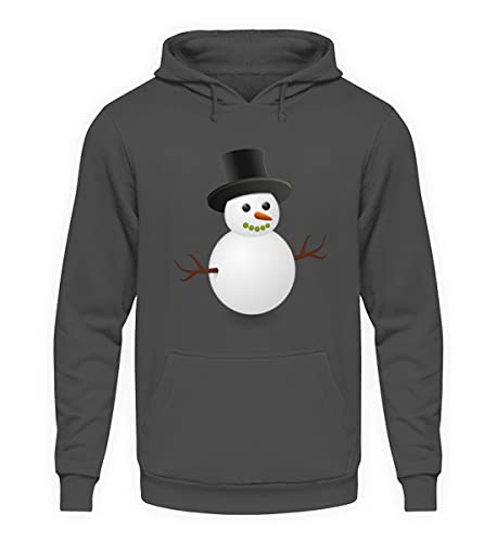 Pull à capuche bonhomme de neige gris XL | Sweat hiver unisexe décontracté