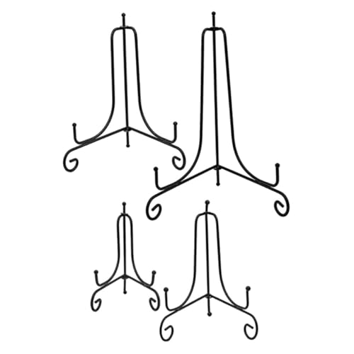 PRETYZOOM 4個鉄製ディスプレイスタンド 軽量で多機能な卓上イーゼル 食器や
