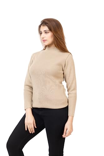 Image of TWENTY ME Winter Wear Casual Solid Acrylic Soft & Warm High Neck Skivvy for Women's