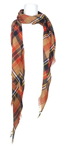 VIVIAN & VINCENT Triangle Fall Winter Soft Plaid Scarfs for Women Scarf Warm Shawls and Wraps3