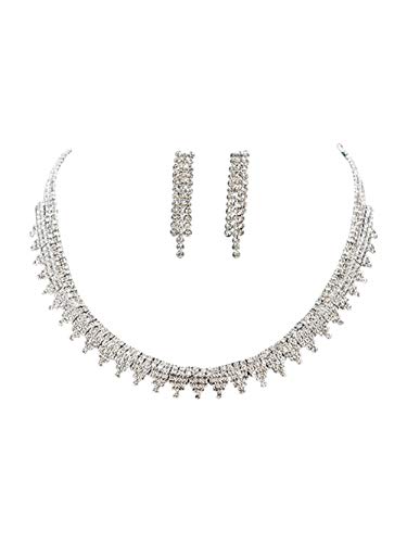 Preisvergleich Produktbild VN Trends Damen Schmuckset Halskette und Ohrringe Kristall