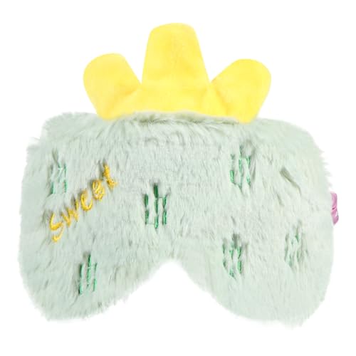 GARVALON De Sommeil En Peluche Motif Cactus Fruits, Occultant Doux Et, Sangle Élastique Ajustable, Pour Relaxation, Voyage Et Sommeil Réparateur