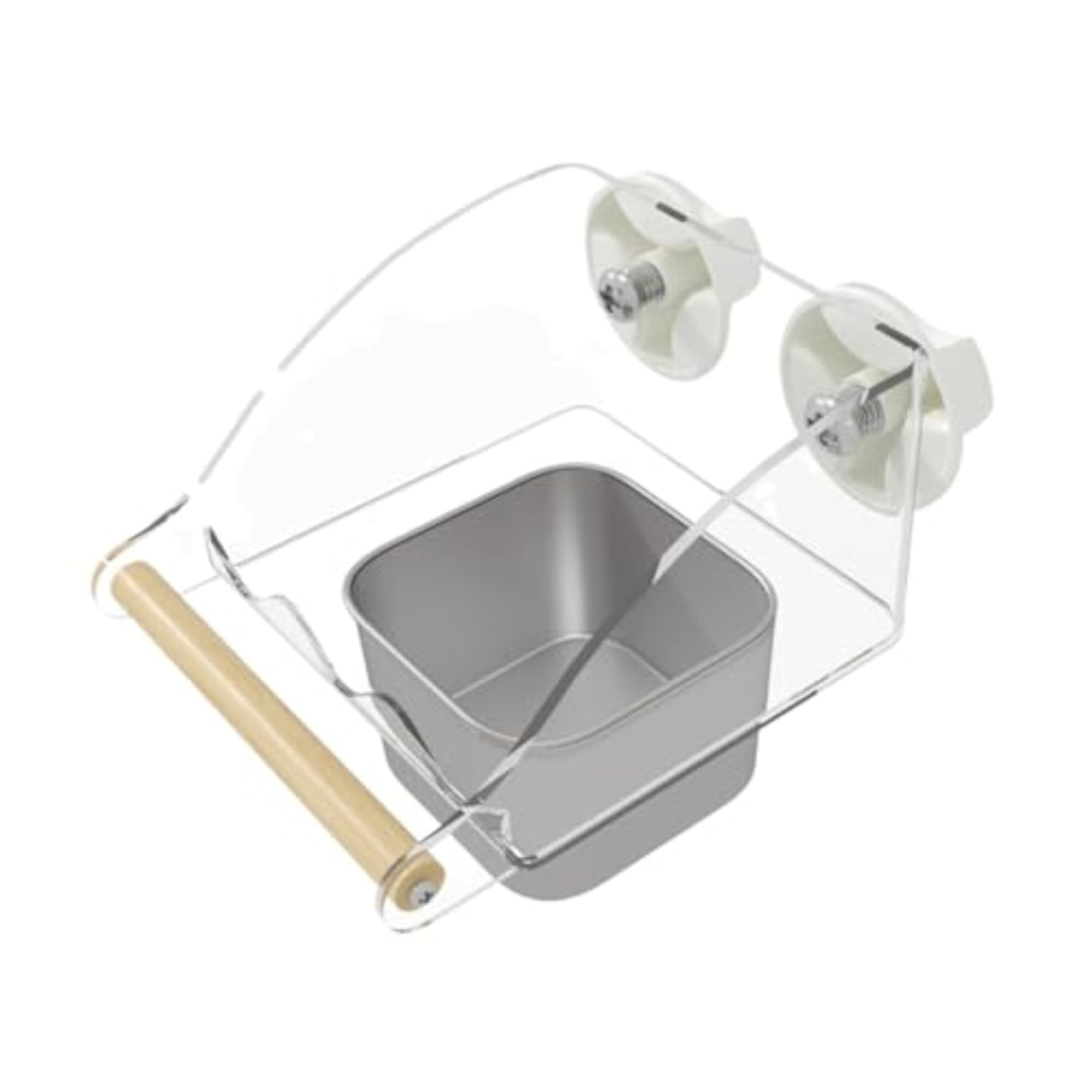 Bird Feeder for Cage, Stainless Steel Bowl for Cockatoos