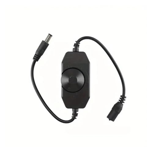 Variateur LED 12V 24V noir à bouton continu pour ruban monochrome 3528 et 5050