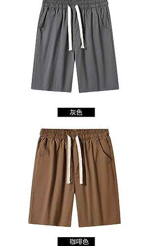 Short jogging hommes en soie glacée rouge taille S fluide - 3