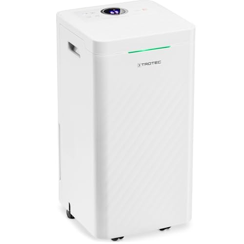 TROTEC Deshumidificador y purificador de aire de diseño TTK 27 HEPA, 12 L/día, Filtro HEPA con 95% de Efectividad, Pantalla LED, 2 en 1, Reinicio Automático, Función Secado de Ropa TROTEC Deshumidificador y purificador de aire de diseño TTK 27 HEPA, 12 L/día, Filtro HEPA con 95% de Efectividad, Pantalla LED, 2 en 1, Reinicio Automático, Función Secado de Ropa