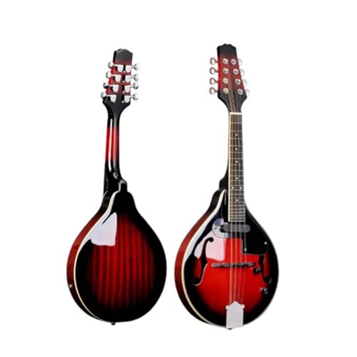 エレクトリックマンドリン 8弦ギターセット 楽器 大人 初心者 楽器 DIY マンドリン(Wine red 2)