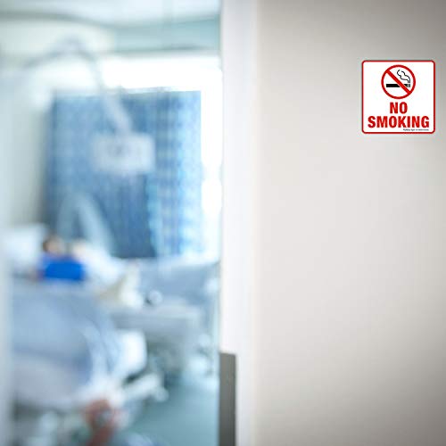 10 Pack No Smoking Stickers, No Smoking Stickers Decals, 6X6 Inch Self-Adhesive Vinyl Decal Stickers, Uv Printed, Durable Ink, Waterproof, Easy To Mount, Indoor/Outdoor Use #TOP6