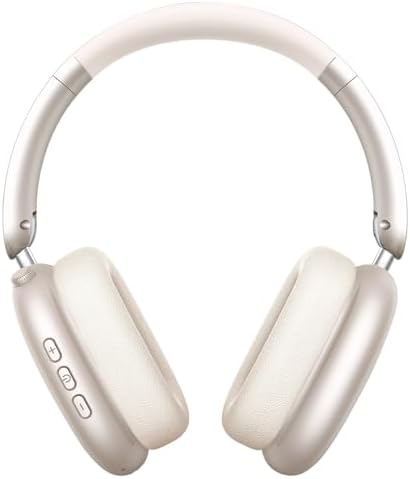 Wentronic Y01 Wireless Noise Canceling Headphones Bluetooth 5.3 Over Ear Headphones with Microphone, Hi-Res Audio, 48H Playtime, Foldable Comfortable Earpads,Compatible with iOS,Android,PC, Starlight