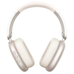 Wentronic Y01 Wireless Noise Canceling Headphones Bluetooth 5.3 Over Ear Headphones with Microphone, Hi-Res Audio, 48H Playtime, Foldable Comfortable Earpads,Compatible with iOS,Android,PC, Starlight