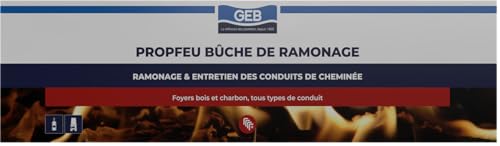 GEB Propfeu Bûche de ramonage des goudrons et suies dans Les conduits de cheminées et poêles, Marron