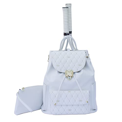 Court Couture Hampton Embroidery White Tennis/Pickleball Backpack