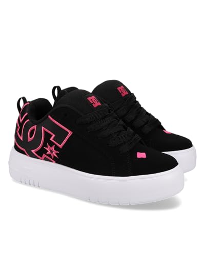 DC Shoes Femme Court Graffik Platform avec semelle épaisse amortissante pour un confort total