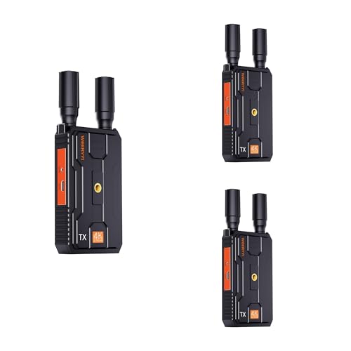 (1TX+2RX) Weeryyi 4K Wireless HDMl Transmitter and Receiver,Wireless HDMI Extender,656FT Ultra Long Distance Plug and Play, 2.4G&5G, for PC/Camera/HDTV/Projector/TV Box,etc (No App)