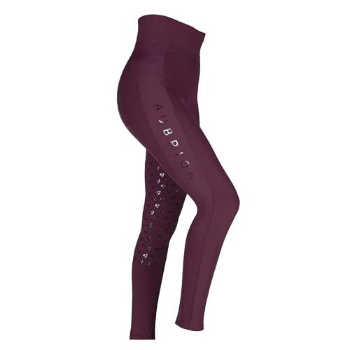 Aubrion Shires Eltar Riding Tights - Black Cherry Small, Black Cherry