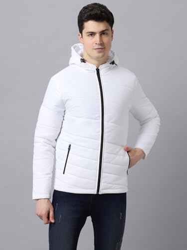 Image of Urbano Fashion Men's Full Sleeve Zippered Hooded Neck Puffer Jacket