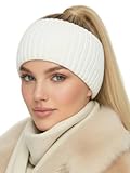 Baesics Stirnband Weiß für Damen & Herren – warme & elastische Unisex Ohrenwärmer mit Fleecefutter - Hochwertige Verarbeitung – One Size Kopfbedeckung