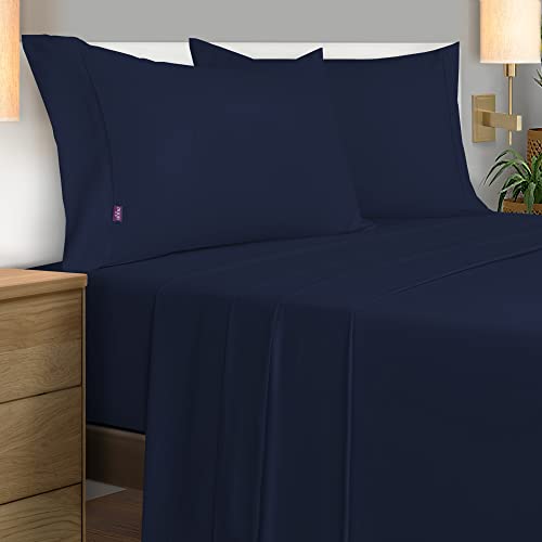 Consejos para Comprar Suburbia Sabanas Top 10. 46 UBBE SLEEP Juego de Sábanas 1800 Premier Collection de 3 Piezas | Sábanas de Microfibra de Lujo de Hotel Doble Cepillado | Azul Marino, Individual