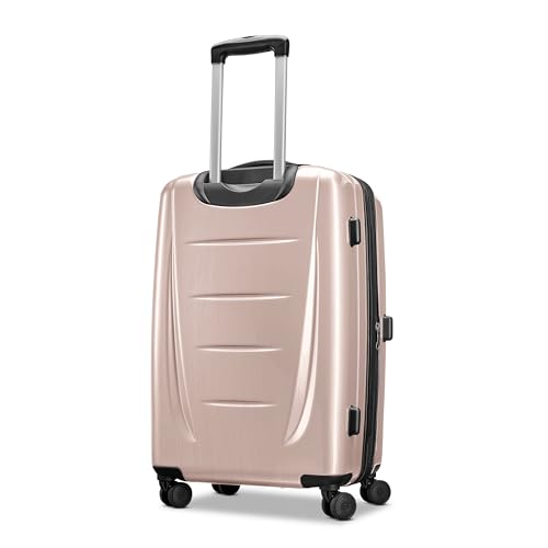 Image of Samsonite Winfield 2 Hardside Expandable Luggage with Spinner Wheels, Artic Pink, Checked-Medium 24-Inch