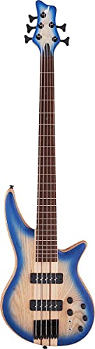 Jackson Pro Series Spectra V NT Blue Burst · Basse électrique - Les Beatles, Paul McCartney, John Lennon, RIngo Starr, George Harrison Jackson Pro Series Spectra V NT Blue Burst · Basse électrique – Image 3