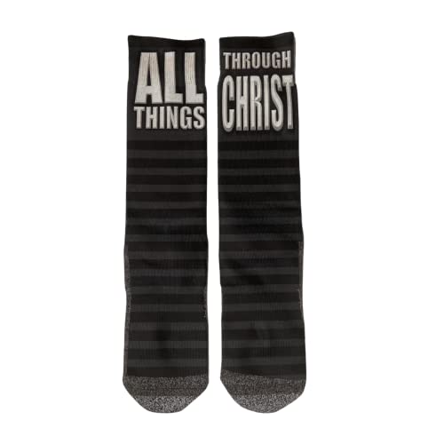 Men's - Christian Crew Socks for Men with Scripture | Moisture-Wicking | Father's Day Gift Idea