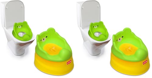 Image of LuvLap Adaptable 2 in 1 Potty Training Seat for 1 + Year Child, Potty Trainer with DetachablePotty Bowl, Suitable for Potty Training of Boys & Girls (Green& Yellow) (Pack of 2)