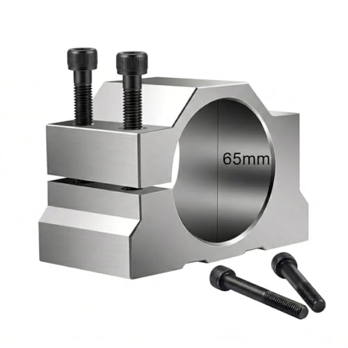 65mm CNC Spindle Motor Clamp Mounting Bracket,Aluminium Spindle Motor Mount Support with 4pcs Screw, Motor Mounting Holder for CNC Router Engraving Machine,Woodworking Router,Millng Machine