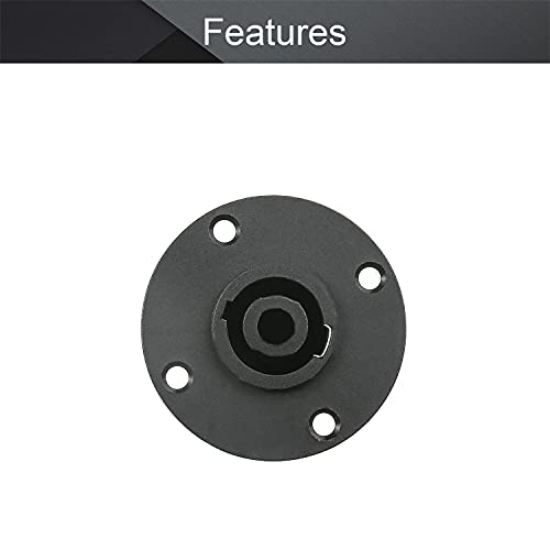 Fielect 6Pcs SpeakOn Panel Mount Socket Round 4 Pole miniatura 3