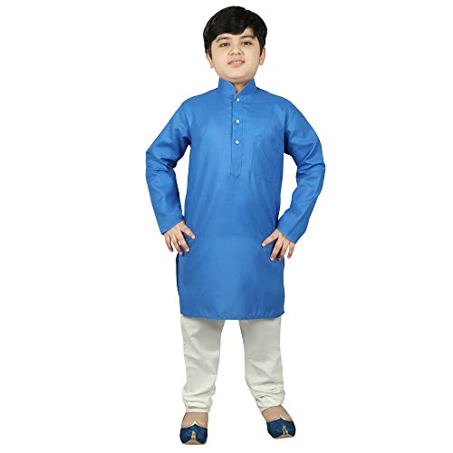 Image of SG YUVRAJ Raw Silk Kurta Set for Boys