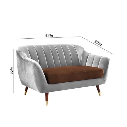 Image of Atticus 3+2 Seater Sofa Set for Living Room (Brown Grey Colour) Premium Fabric Sofa