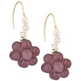 JOINPAYA Pendientes de Mujer Dijes de Ópalo en Forma de Racimo de Uvas, Pendientes Colgantes Ligeros y Únicos para Chicas Adolescentes, Accesorios de Moda para Fiestas y Uso Diario