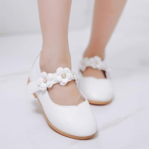 IWIHMIV Girls Shoes Girls Dress Shoes Girls Toddler Little Ballet Shoes Flower Girls Mary Jane Flat Dress Shoes Party Wedding2
