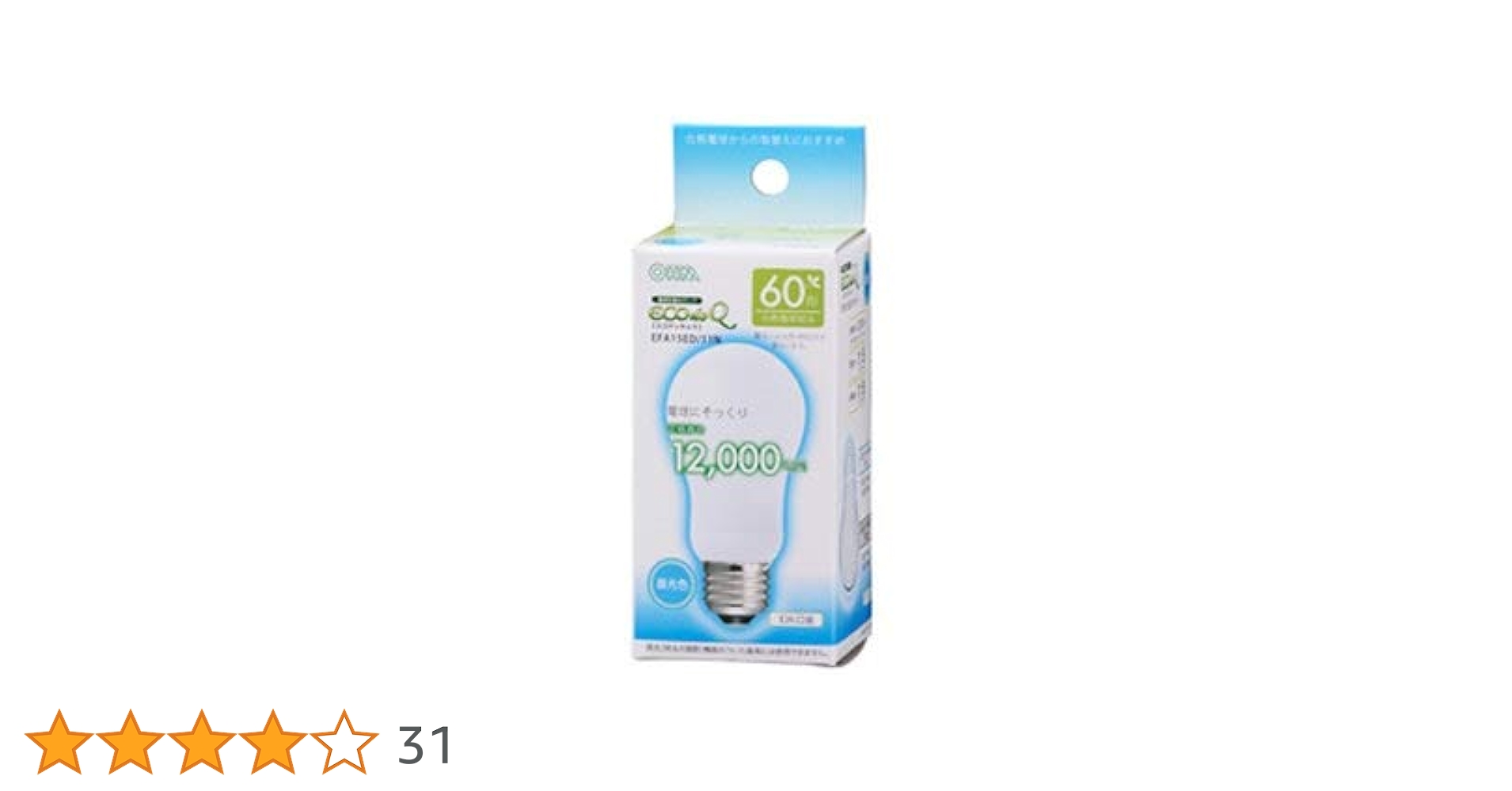 オーム電機　エコデンキュウ Amazon | オーム電機 電球形蛍光灯 エコデンキュウ A形 E26 60形