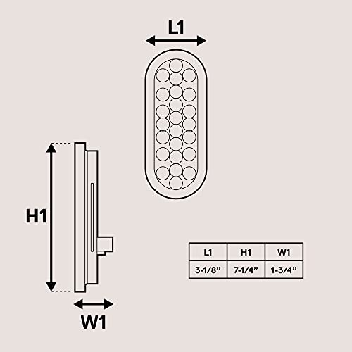 4Pc 6" Amber Oval Led Trailer Tail Light Kit [Dot Fmvss 108] [Sae Stip] [24 Led] [Grommet & Plug Included] [Ip67 Waterproof] [Park & Turn Signal] Marine Trailer Lights For Boat Trailer Rv Trucks #TOP5