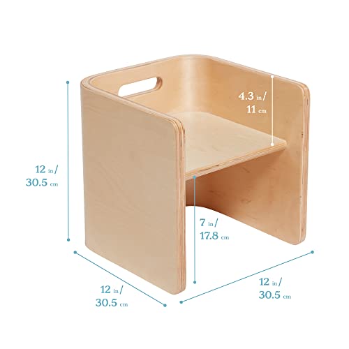 Ecr4Kids Premium Bentwood Multipurpose Table And Chair Set, Kids Furniture, Natural, 3-Piece #TOP2