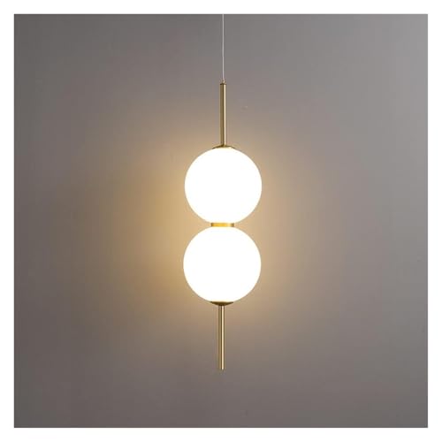 Lustre doré d'exception avec lampes suspendues LED en verre pur MIIE
