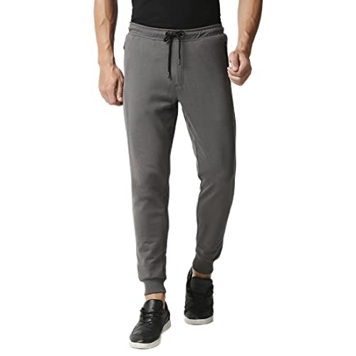 Image of Bewakoof Men's Cotton Regular Fit Joggers | Track pants for man | Lower for man | Trouser for men | Multipurpose | Mens Lower Activewear | Utility Pockets | Lightweight & Flexible Elastic Waist | Casual Joggers