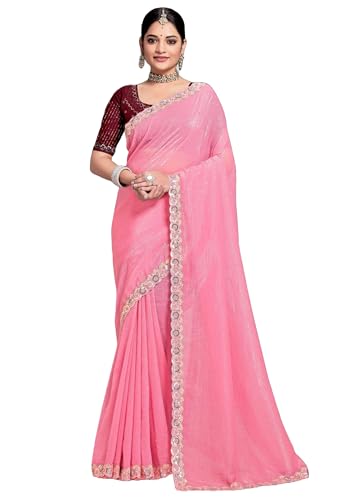 Sari 11294 de tela de seda pesada para mujer elegancia de gala