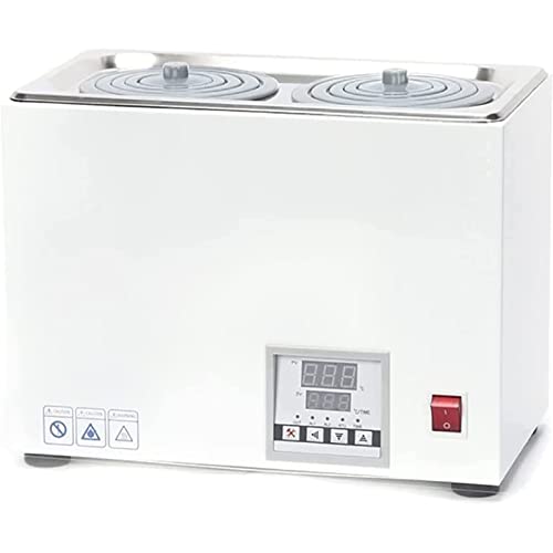 Bagno d'acqua termostatico digitale a 2 fori, attrezzatura da laboratorio per bagno d'acqua a temperatura costante per riscaldamento scientifico, RT da 5 a 100 ° C, incrementi di 0,1 ° C