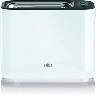 Braun Purease Serie 3 HT3000BK stainless steel Toaster, 7 variable browning settings, reheat & defrost function, highlift &removable crumb tray - white